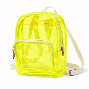 Clear Neon Yellow Mini Backpack | Concert &‎ Stadium Approved